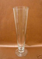 30" TALL CLEAR GLASS CENTERPIECE VASE