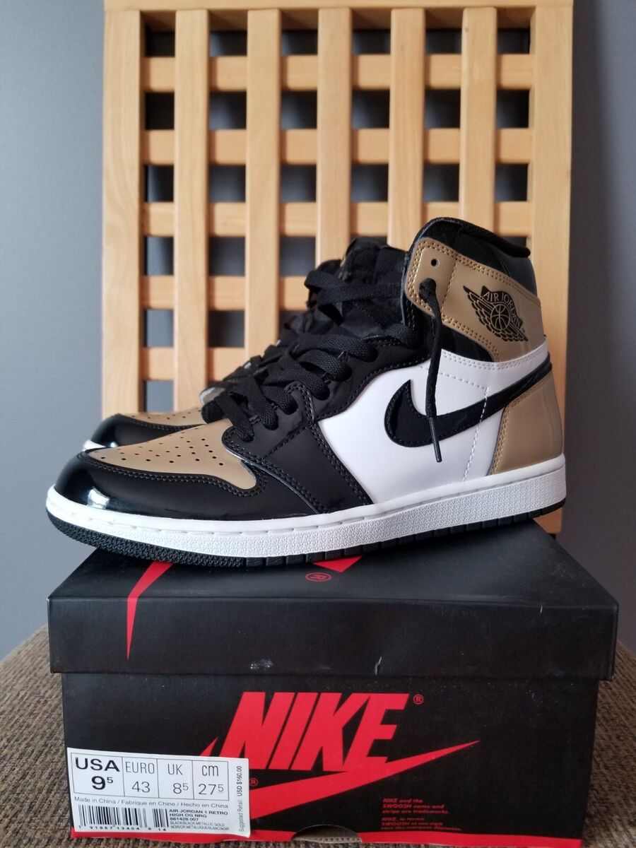 Nike Air Jordan Retro 1 High OG NRG Gold Toe Size 9.5