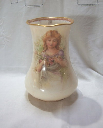 Rare Vintage Royal Doulton Hand Painted Vase - Signed A Dix HB 6007/E3465