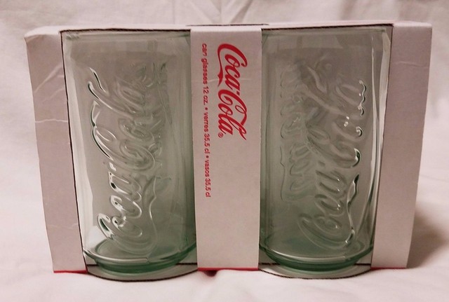 coca cola can shaped glass