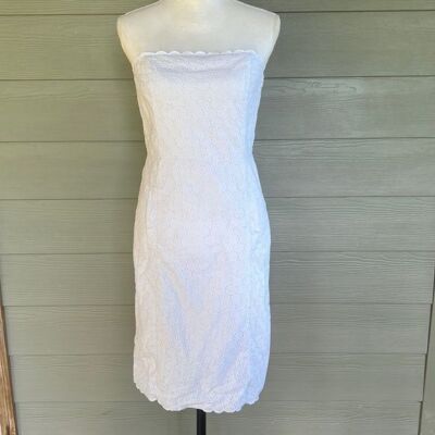 J. Crew Eyelet Strapless Cotton Dress | eBay
