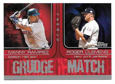 2005 Topps Grudge Match GM6 Manny Ramirez & Roger Clemens MINT