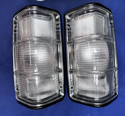 81-93 DODGE RAM Dakota Clear Taillights W Thin Black Trim DAKOTA 88/96 - Picture 2 of 4