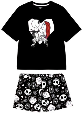 Night Before Christmas Damen-Pyjama-Set Oberteil & Shorts Pyjama neu mit Etikett Primark lizenziert