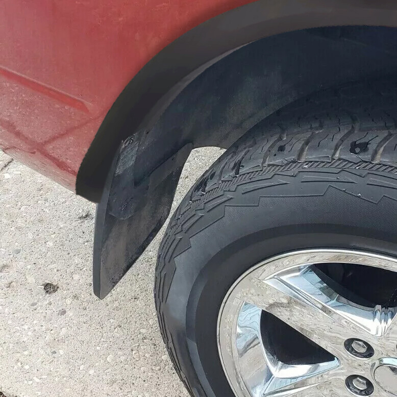 4Pcs Rubber Auto Mud Flaps Mudflaps Voor Dodge Ram 1500 Belt wheel eyebrow 2019-2025, Front Rear Spash Guards Waterdichte Spatwaterdichte All Weather Protector
