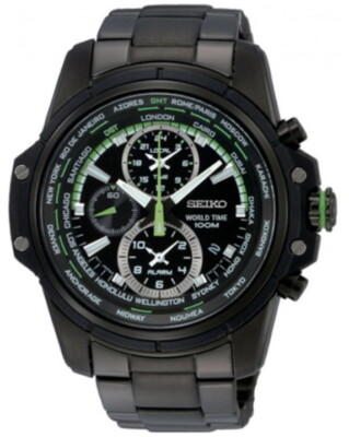 Seiko Criteria World Timer Alarm Multi-Function Men's Watch