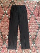 Vintage Carole Little M Stretch Pull On Elastic Waist Ankle Length Pants Brown