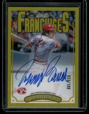 2023 Topps Finest Franchises #191 Johnny Bench Gold Refractor #/100