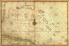 1650 Bahamas Caribbean Historic New World Map - 20x30
