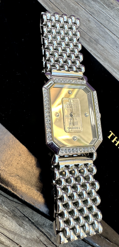 Credit Suisse 999 Platinum Womens CZ Diamond Accent Valcambi Quartz Watch - Picture 2 of 3