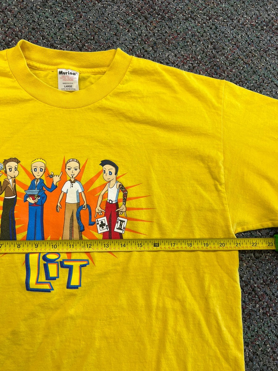 ミュージシャン Layered T-shirt \"lit tle punk\" [Yellow] 493097c5437d466385a298a6b12650