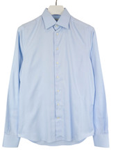 SUITSUPPLY Try On Slim Fit Formal Shirt Men's 38L/15L Blue Spread Collar