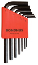 1.5mm-6mm Hex End Short Arm L-Wrenches Set 7pcs w/ProGuard  Bondhus USA 12292