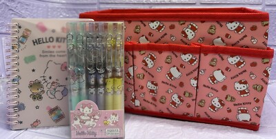 Sanrio HELLO KITTY Aufbewahrungsbox Schreibtisch ordentlich Schreibwaren Notizbuch Multistift Produktbündel