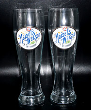 Maisel's Weisse Bierglas Weissbier Glas 2 St&uuml;ck Bayreuth 0,5l Bar Bier   NEU