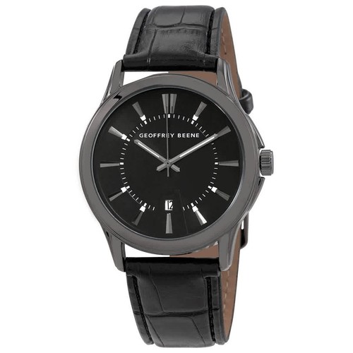 Brand New, Geoffrey Beene, Men's, Quartz, Gunmetal, Date, Dial Watch, Free Ship!