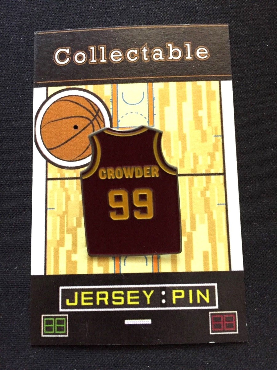 Cleveland Cavaliers Jae Crowder jersey lapel pin-Classic Wine Gold  Collectible