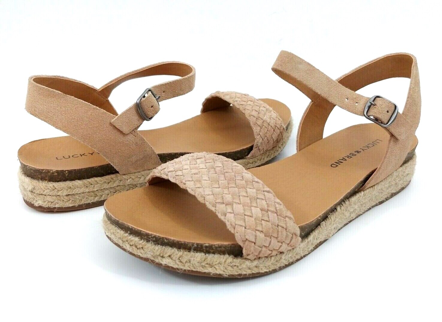 lucky brand genette suede espadrille sandals