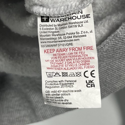 MOUNTAIN WAREHOUSE Boys Graphic Hoodie Sweatshirt Youth Small YS EXPLORE Gray R - Picture 8 of 9