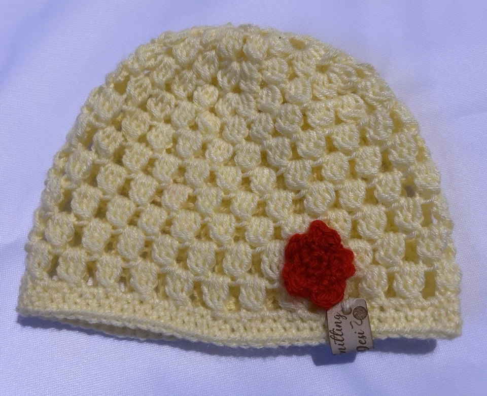 Sombrero de bebé de ganchillo hecho a mano gorro de bebé NUEVO MANO ganchillo bebé recién nacido gorro sombrero Foto 3 de 4