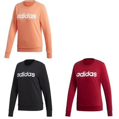 adidas Pullover Pulli Sweatshirt Sweater Damen schwarz Rundhals rot Frauen 