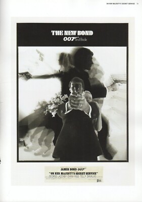 2002 Vintage JAMES BOND ''THE NEW BOND 007 AND BRIDE'' MINI POSTER Art Lithograph