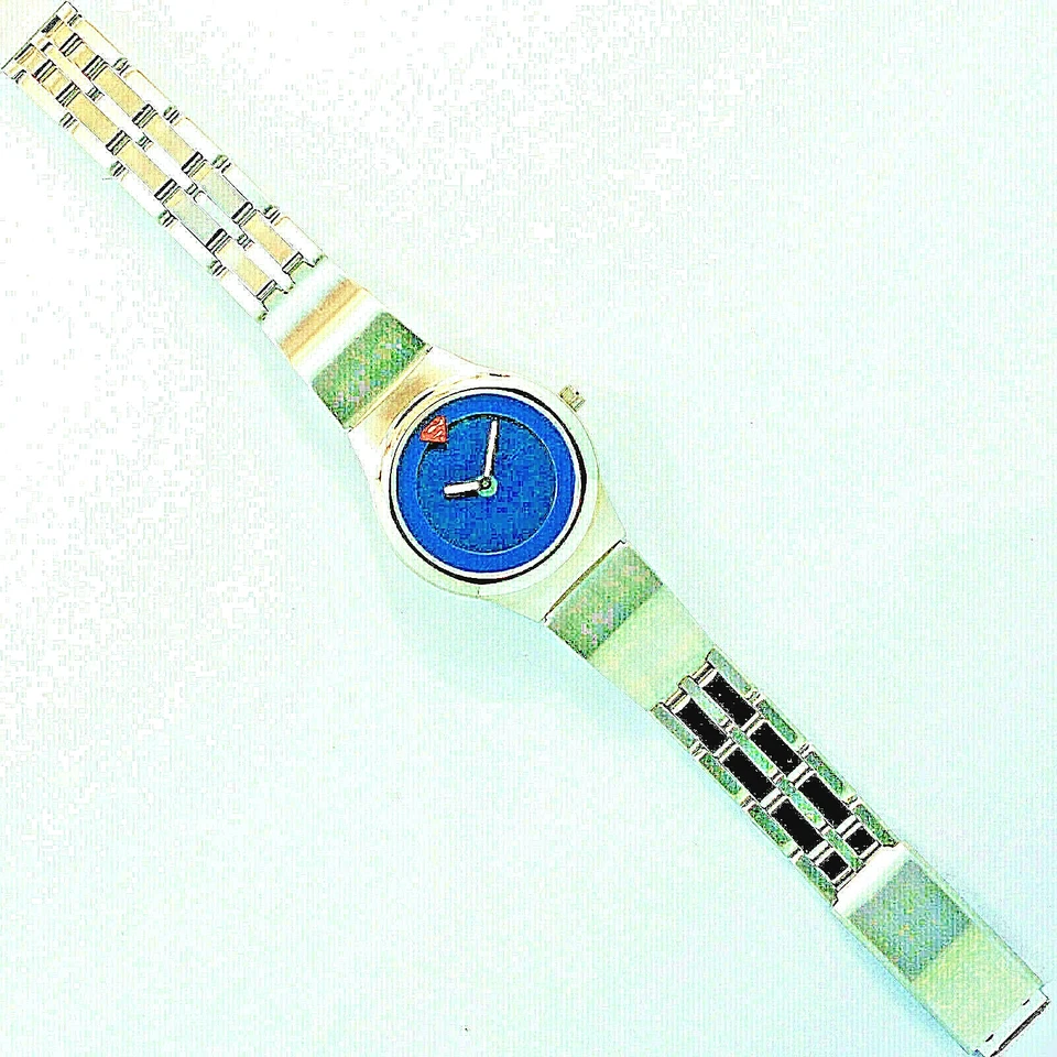 Reloj Superman Big Tic Fossil Warner Bros Raro Sin Usar Nuevo Vintage Banda Metal $79 Foto 3 de 4