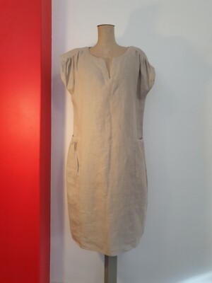 Linen ANOKHI Linen Dress Sand M-L UK