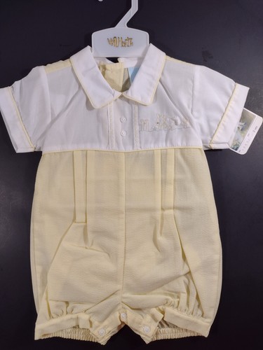 9M Will'beth besticktes gelb-weißes 1-teiliges Outfit, Hase - Bild 1 von 7