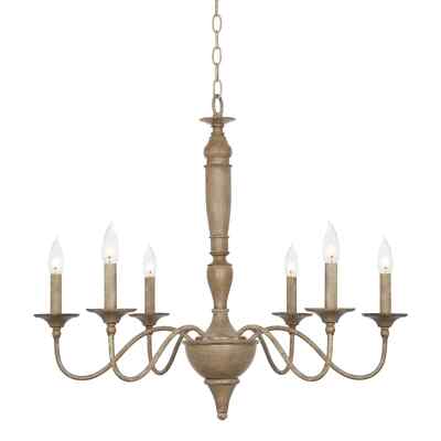 Kira Home Montreal 29'' 6-Light French Country Chandelier, Adjustable Height