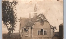 OLD CHURCH BUILDING spring valley mn real photo postcard rppc minnesota