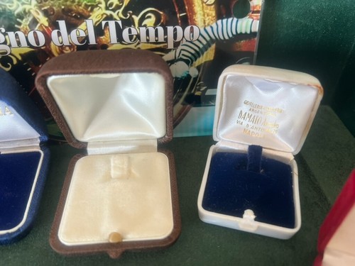 Boîtes Boucles D'Oreilles Pendentifs Anneaux Trousse Lot 6 Pcs Vintage N.14 - Picture 5 of 7