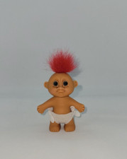 Russ Trolls Vintage Chubby Standing Toddler Baby Heart Diaper Red Hair Doll