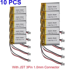3.7v 250mAh 0.925Wh Polymer Rechargeable Li Battery 502030 Thermistor JST 3Pin