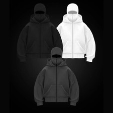 Balaclava Hoodie, Hoodie with built in ski mask