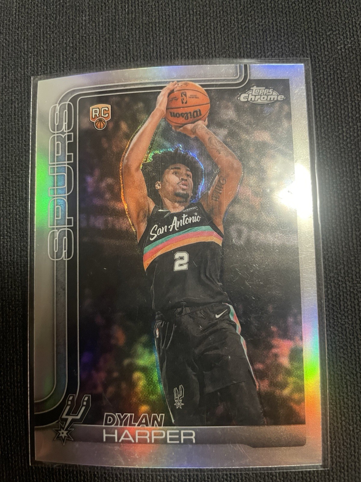2025-26 Topps Chrome Update #152 Dylan Harper Rookie Refractor Spurs RC