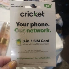 Cricket Wireless 3-in-1 5G SIM Card Kit