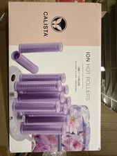 Calista 12 Long Ion Hot Rollers Travel Case Fast Heating Curl Wave WITH BOX