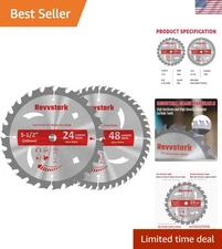 Alloy Steel Circular Saw Blades, 5-1/2", 10mm Arbor, Safe Cutting Design