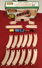 Vintage BRIO 33125 Wooden Wood Train Set Complete w/Orig. Box