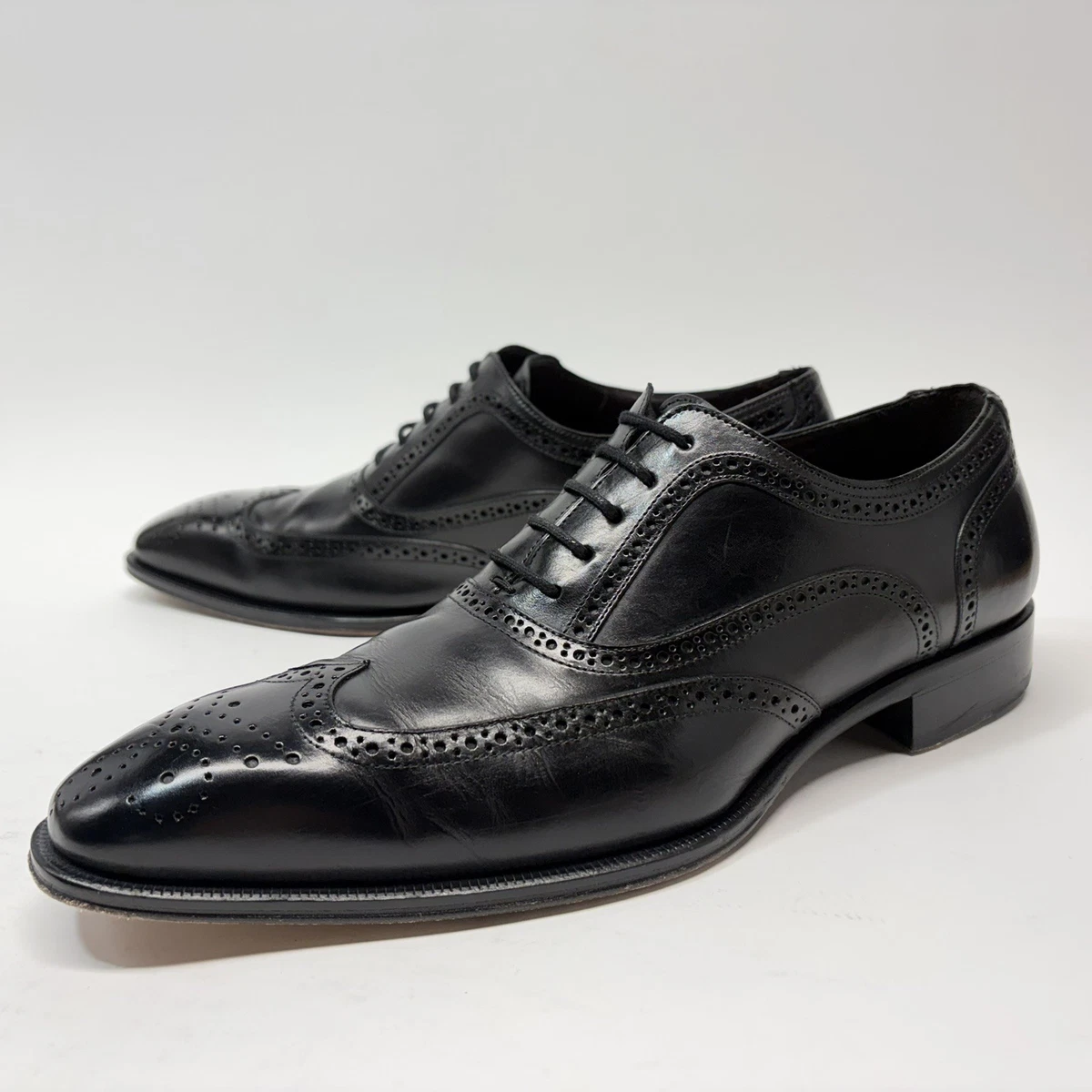 Mezlan Black Wingtip Dress Shoes for Men for sale | eBay display picture 1