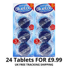 Toilet Cistern Blocks 24 Blue Bathroom Cleaner Tablets Block Loo Bloo