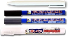 GSI Creos Gundam Marker Ultra Fine for Panel Lining GM01 Black & GM02 Gray & Era