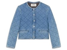 Ba&sh Women's Denim Quilted Jacket Blue Size 2/ M