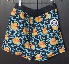 NEW Neff Men Swim Trunks Board Shorts Drawstring Rubber Duck Size S Small