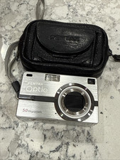 Pentax Optio SV Compact Digital Camera Silver Japan OEM Leather Case Untested