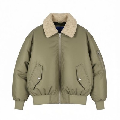 JACK & JONES Jorqueens Bomberjacke Herren XL Silber Grau Oversize Reißverschluss