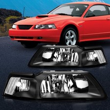 Blackclear Headlights Assembly For 1999 - 2002 2003 2004 Ford Mustang Models Blackclear Headlights Assembly For 1999 - 2002 2003 2004 Ford Mustang Models
