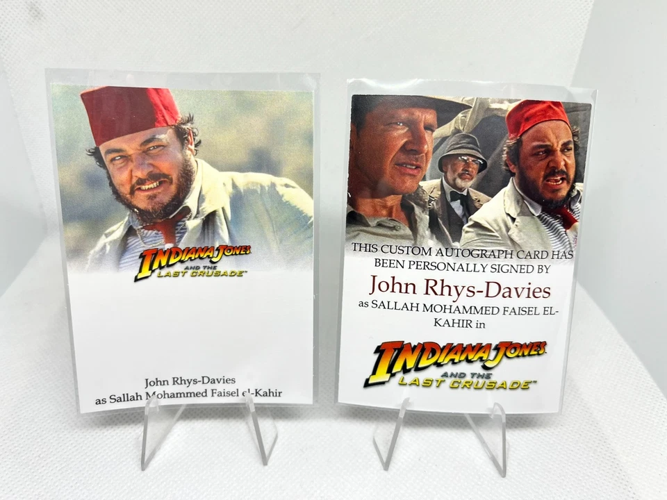 John Rhys-Davies Autograph Card Indiana Jones Last Crusade Sallah Custom - Photo 1/1