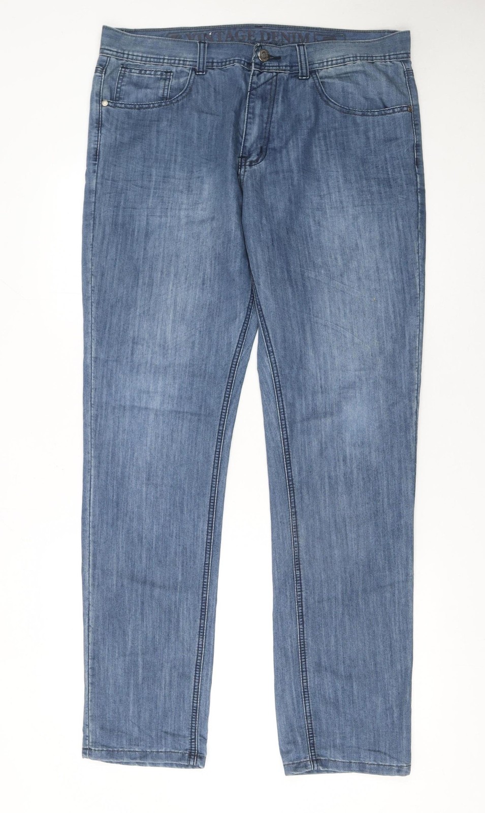 Pantalones de mezclilla Code Jeans para hombre azules de pierna recta talla 46